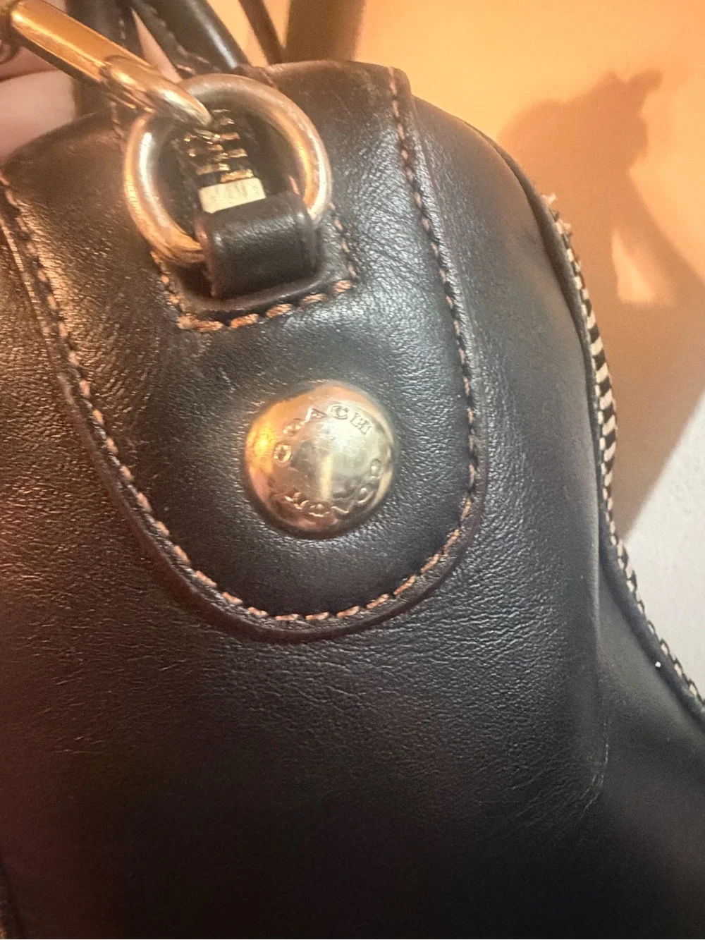 Coach Mini Bennett Satchel Checkered Jacquard